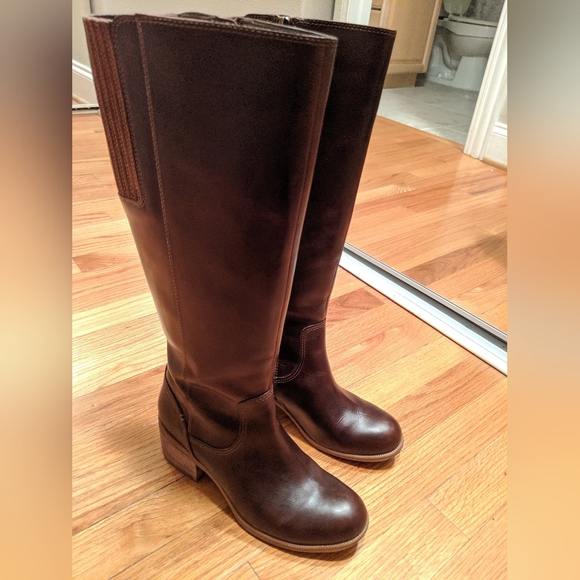 Clark's Maypearl Viola cherry brown boot riding boots - Picture 6 of 8
